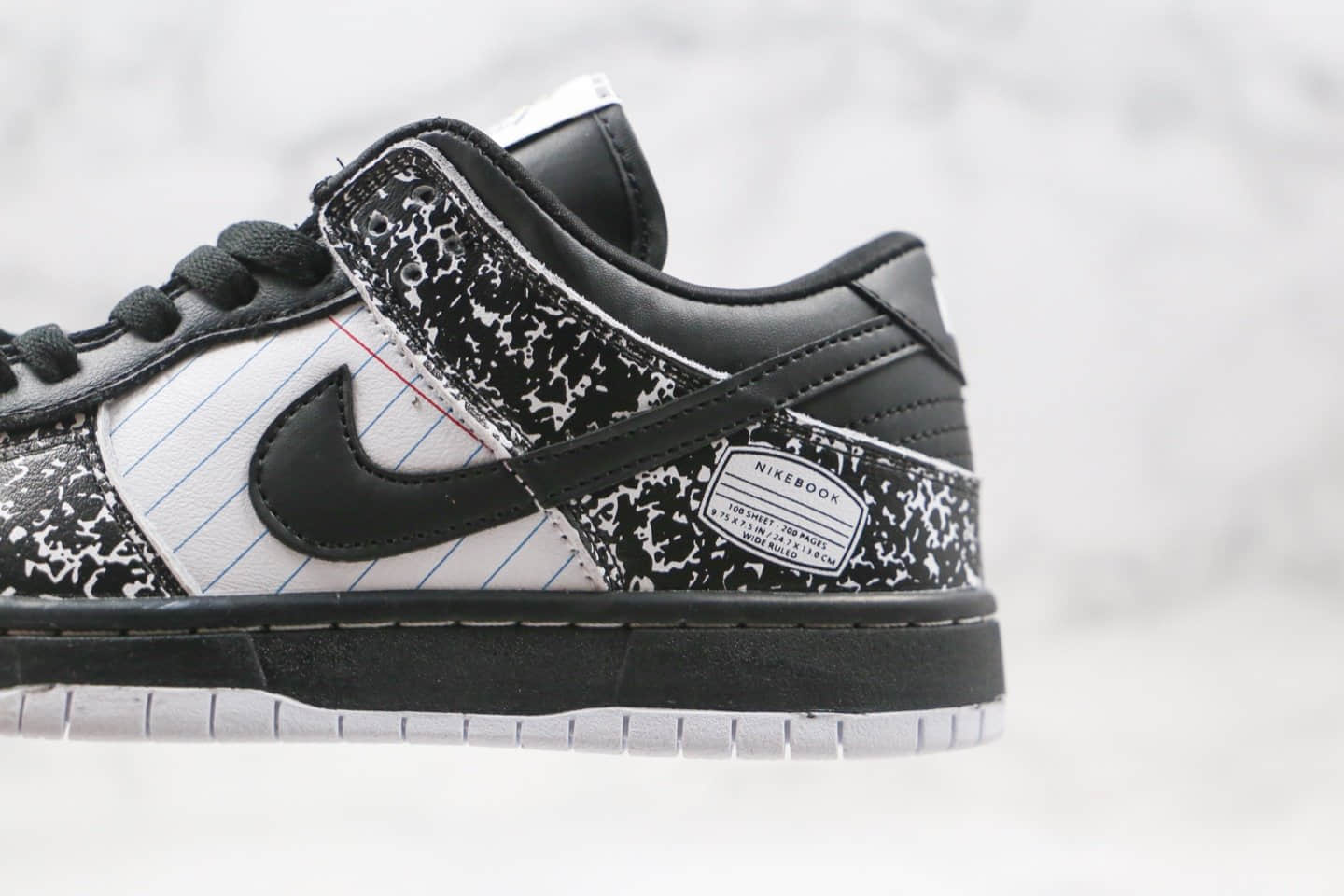 耐克Nike Dunk Low Pro 2020纯原版本低帮SB DUNK板鞋白黑泼墨配色内置Zoom气垫 货号:327624-001
