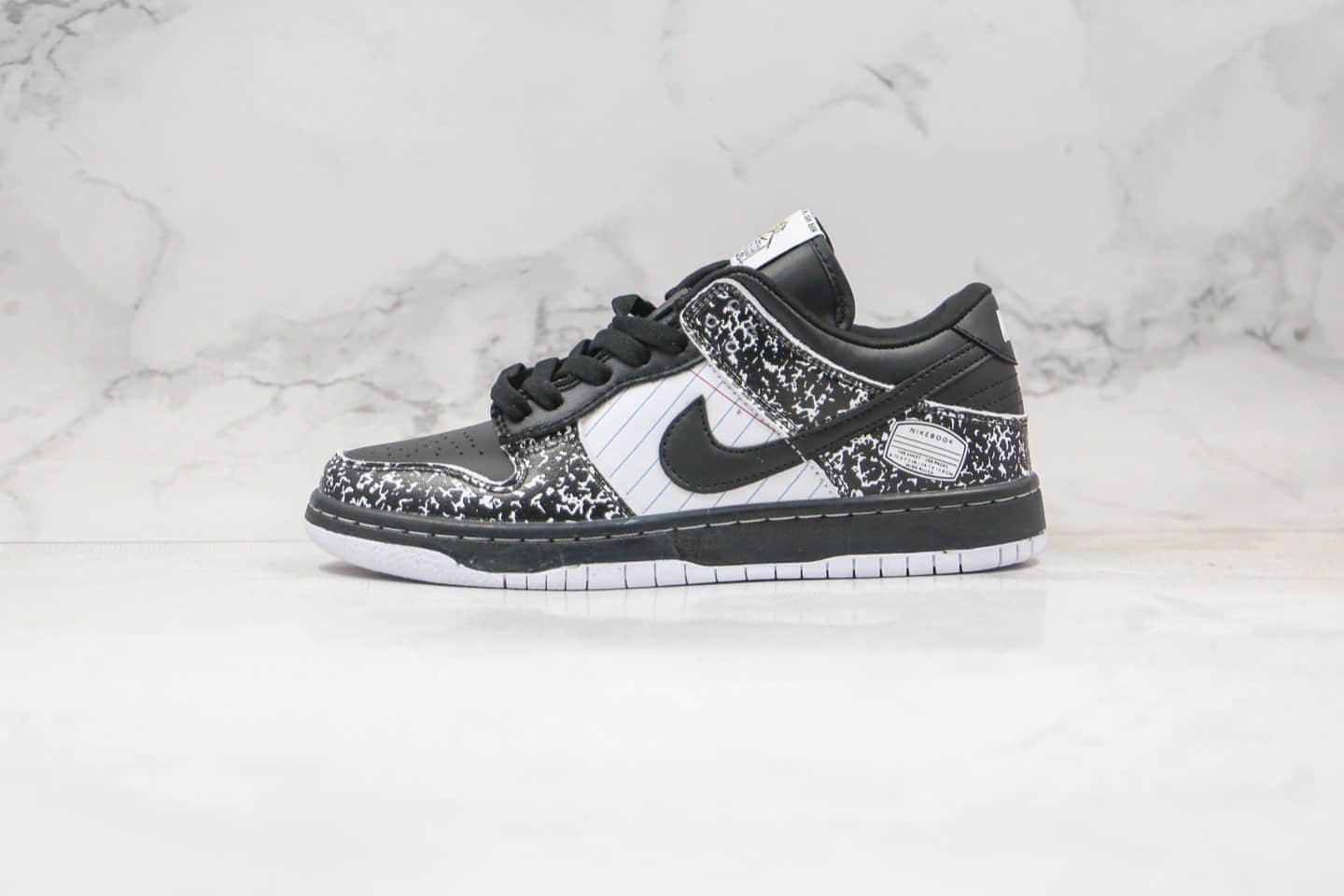 耐克Nike Dunk Low Pro 2020纯原版本低帮SB DUNK板鞋白黑泼墨配色内置Zoom气垫 货号:327624-001