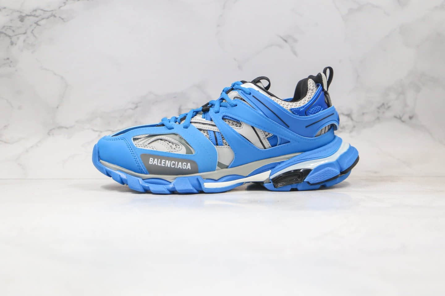 巴黎世家Balenciaga Sneaker Tess s.Gomma MAILLE WHITE ORANGE纯原版本复古老爹鞋三代深蓝色原盒配件齐全原档案数据开发 (ID:52859) - 图片1