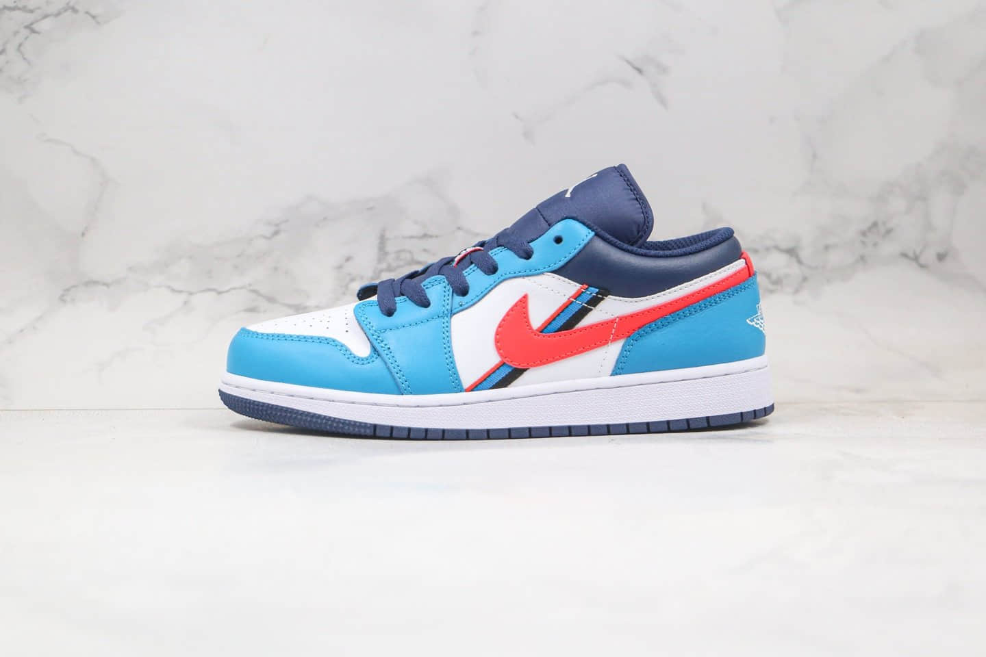 乔丹Air Jordan 1 Low game time纯原版本低帮AJ1游戏时间主题蓝白红色原档案数据开发 (ID:53003) - 图片1