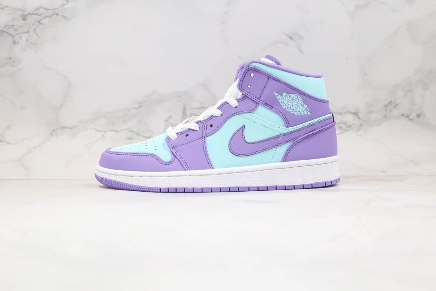 乔丹Air Jordan 1 Mid lncredible Hulk纯原版本中帮AJ1紫绿色内置Sole气垫 (ID:53027) - 图片1