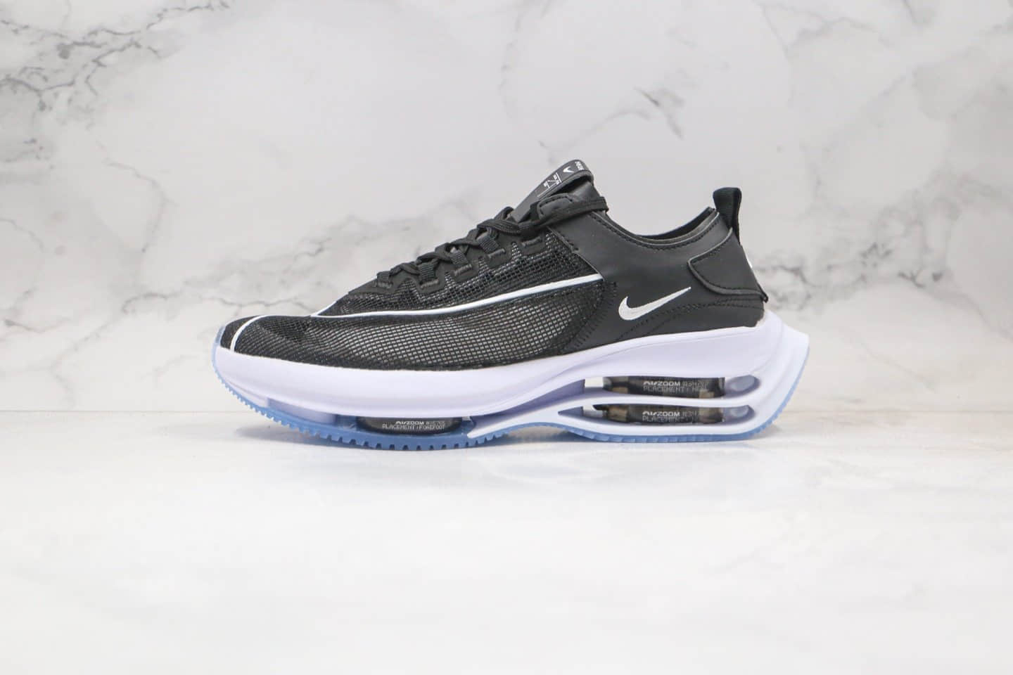 耐克Nike Air Zoom Tempo Rlacemrnt NEXT%纯原版本马拉松前卫双气垫黑白色跑鞋内置真实气垫 货号:CI0804-300