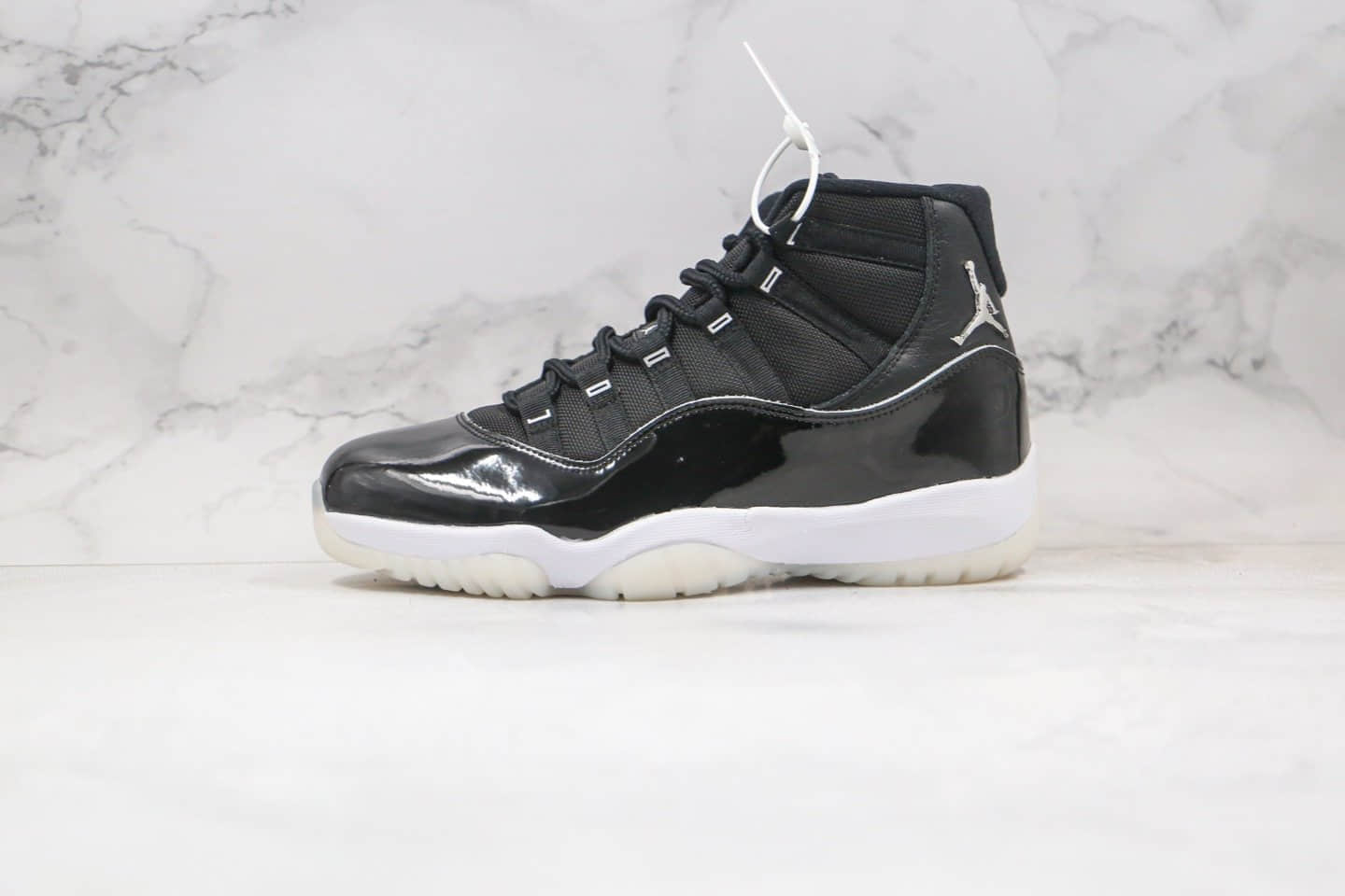 乔丹Air Jordan 11 Silver Eyelets纯原版本高帮AJ11大魔王2.0黑白银色篮球鞋内置真实碳板 货号:CT8012-011