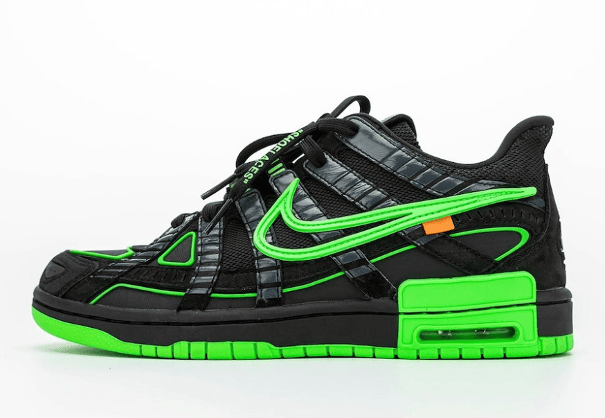 OW x Nike Air Rubber Dunk联名发售日期曝光!首发黑绿配色10月1日登场! 货号:CU6015-001