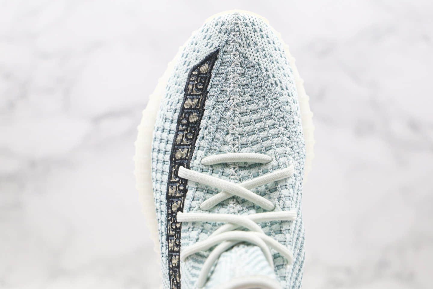阿迪达斯Adidas BOOST yeezy 350 V2 x Dior迪奥联名款公司级版本侃爷椰子350V2冰蓝老花印花配色内置真爆米花大底 货号:FC6608