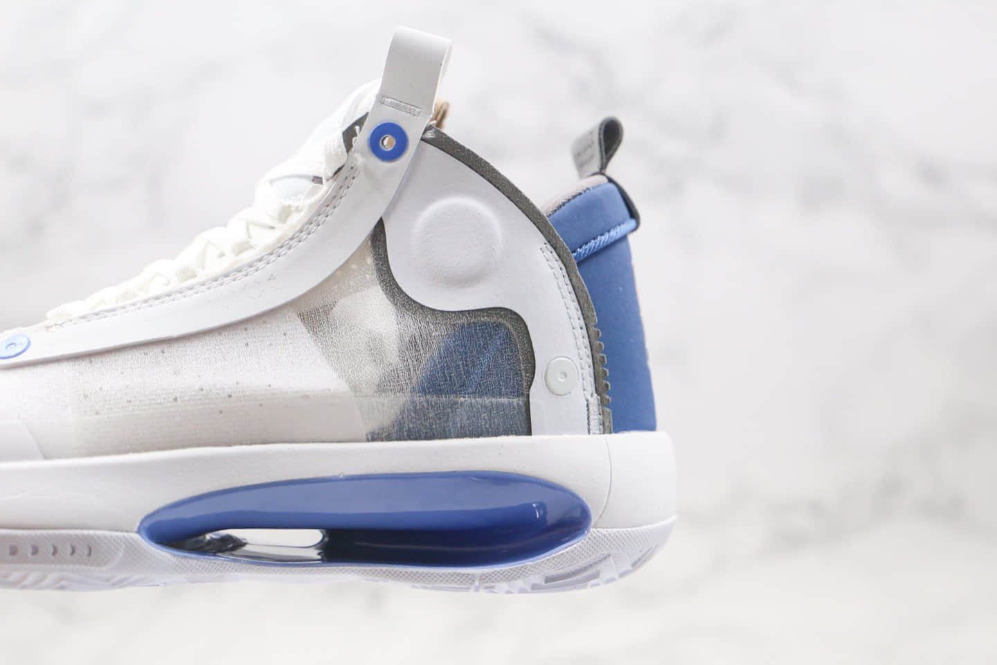 乔丹Air Jordan 34纯原版本AJ34实战篮球鞋白蓝色原装大盒正确过胶 货号:BQ3381-104