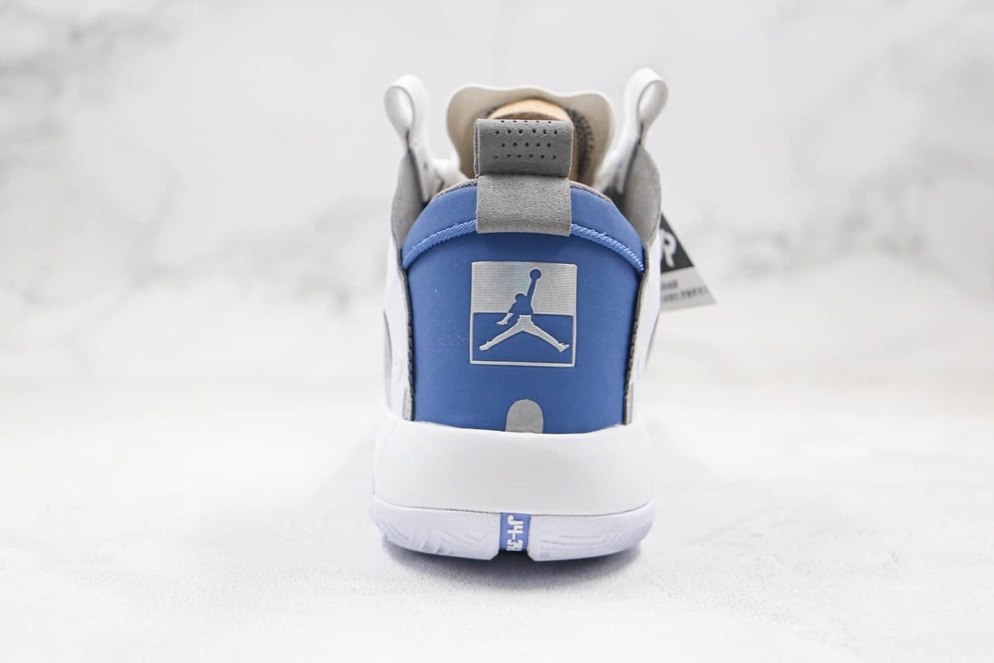 乔丹Air Jordan 34纯原版本AJ34实战篮球鞋白蓝色原装大盒正确过胶 货号:BQ3381-104