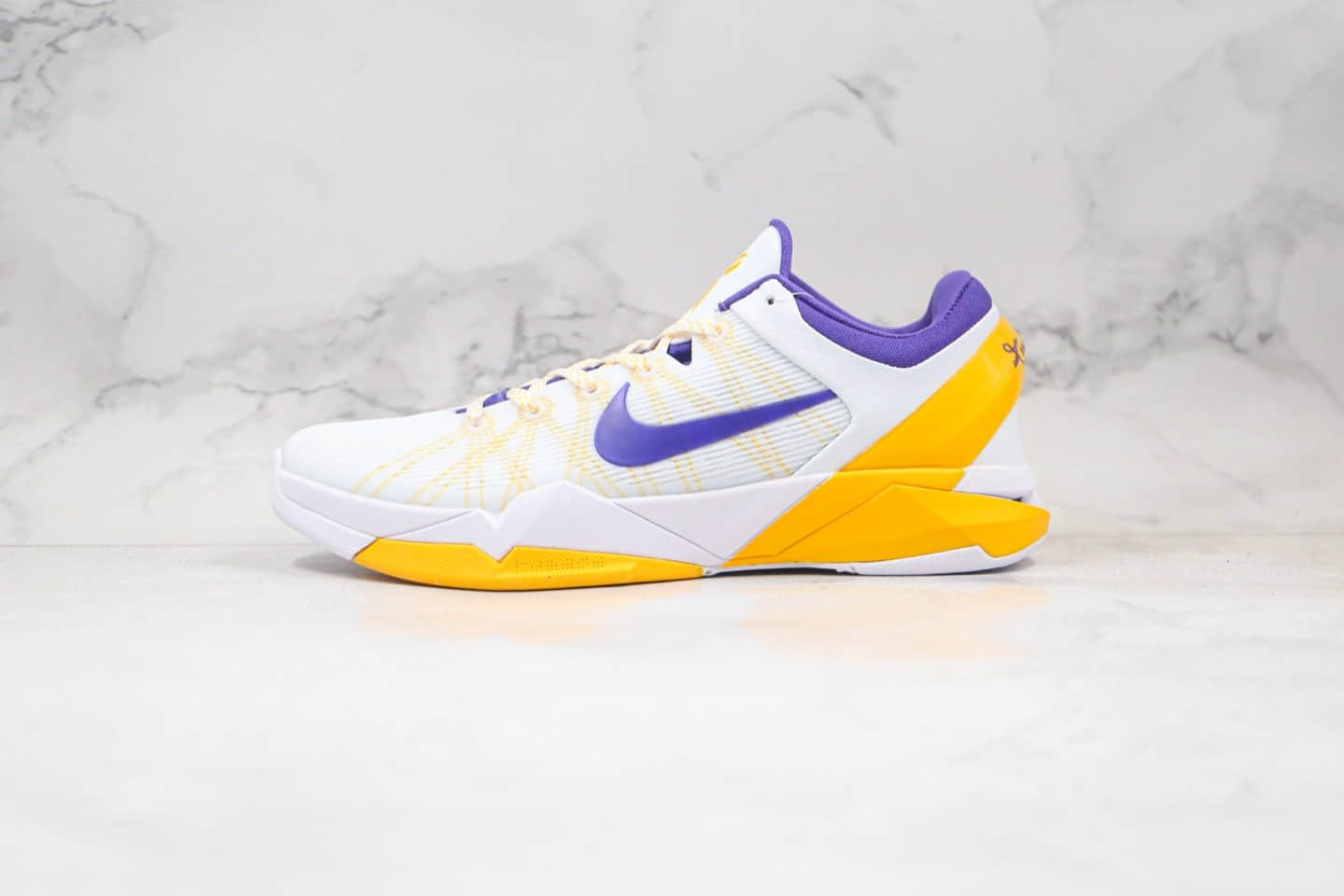 耐克Nike Zoom Kobe VII纯原版本科比7代黄紫色实战篮球鞋内置真实纤维碳板 (ID:53928) - 图片1