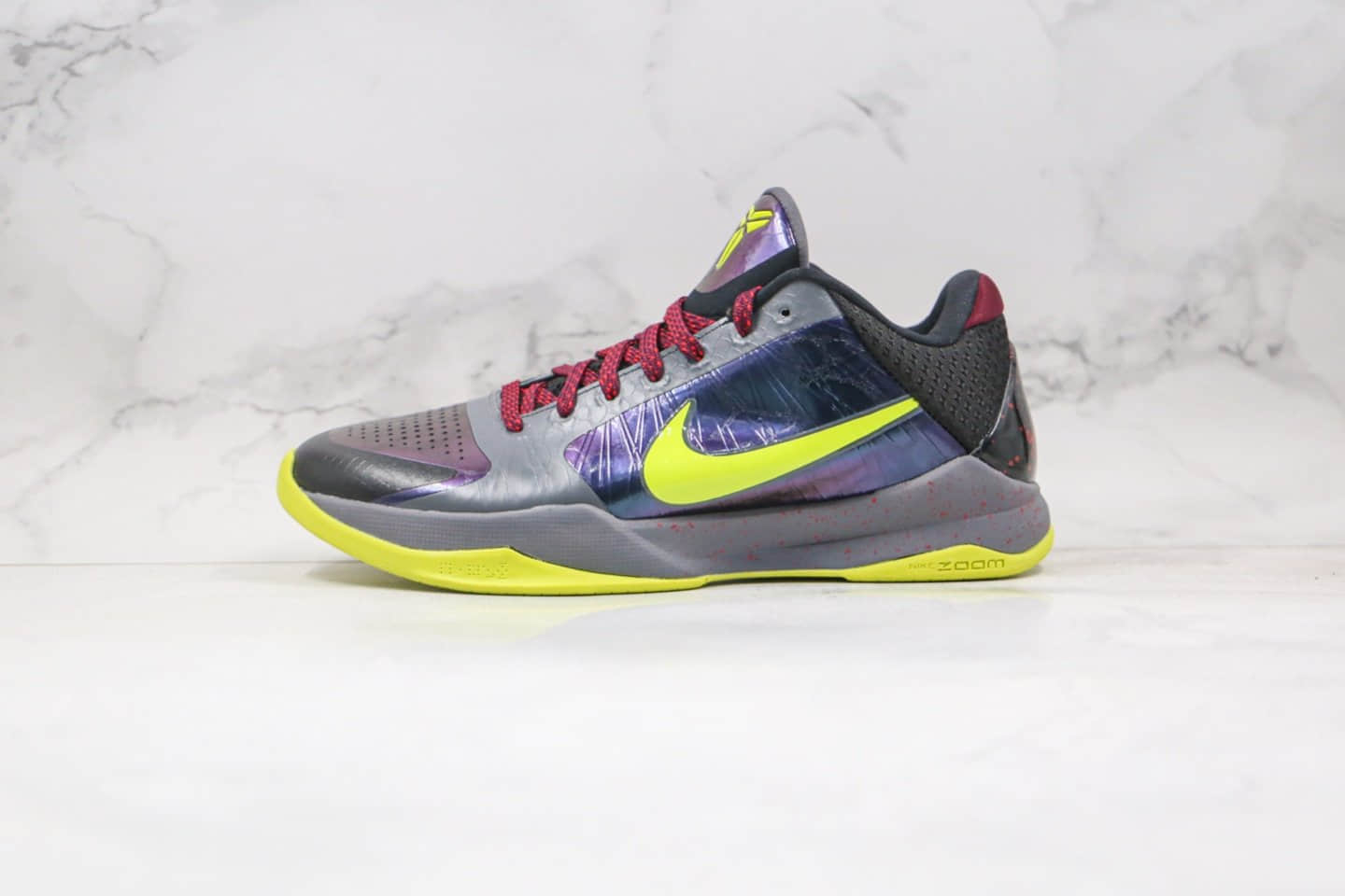 耐克Nike Zoom Kobe V Protro Aces KBV纯原版本科比5代暗黑小丑炫彩紫色篮球鞋内置真实碳板支持实战 (ID:54149) - 图片1
