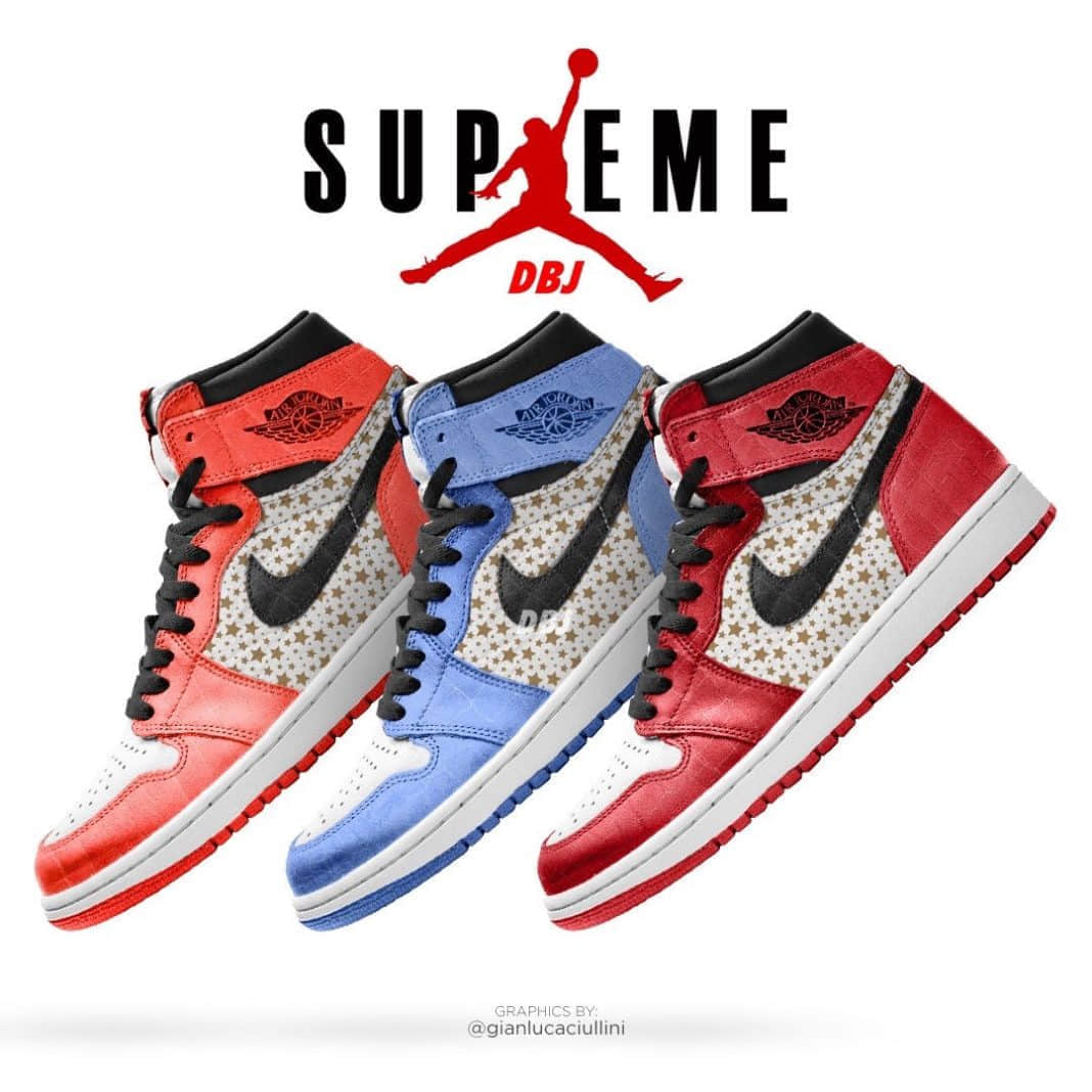 Supreme x AJ1最新渲染图曝光！明年夏季登场！ (ID:54175) - 图片1