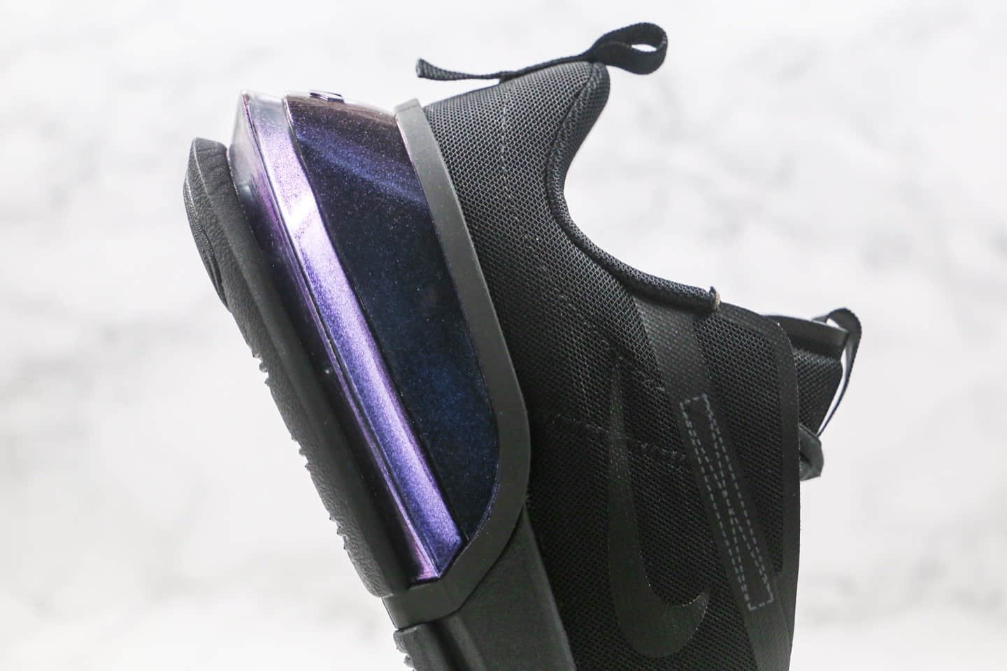 耐克Nike Air Technology纯原版本太空尼龙布半掌气垫跑鞋黑紫色原楦头纸板打造 货号：CK7173-010
