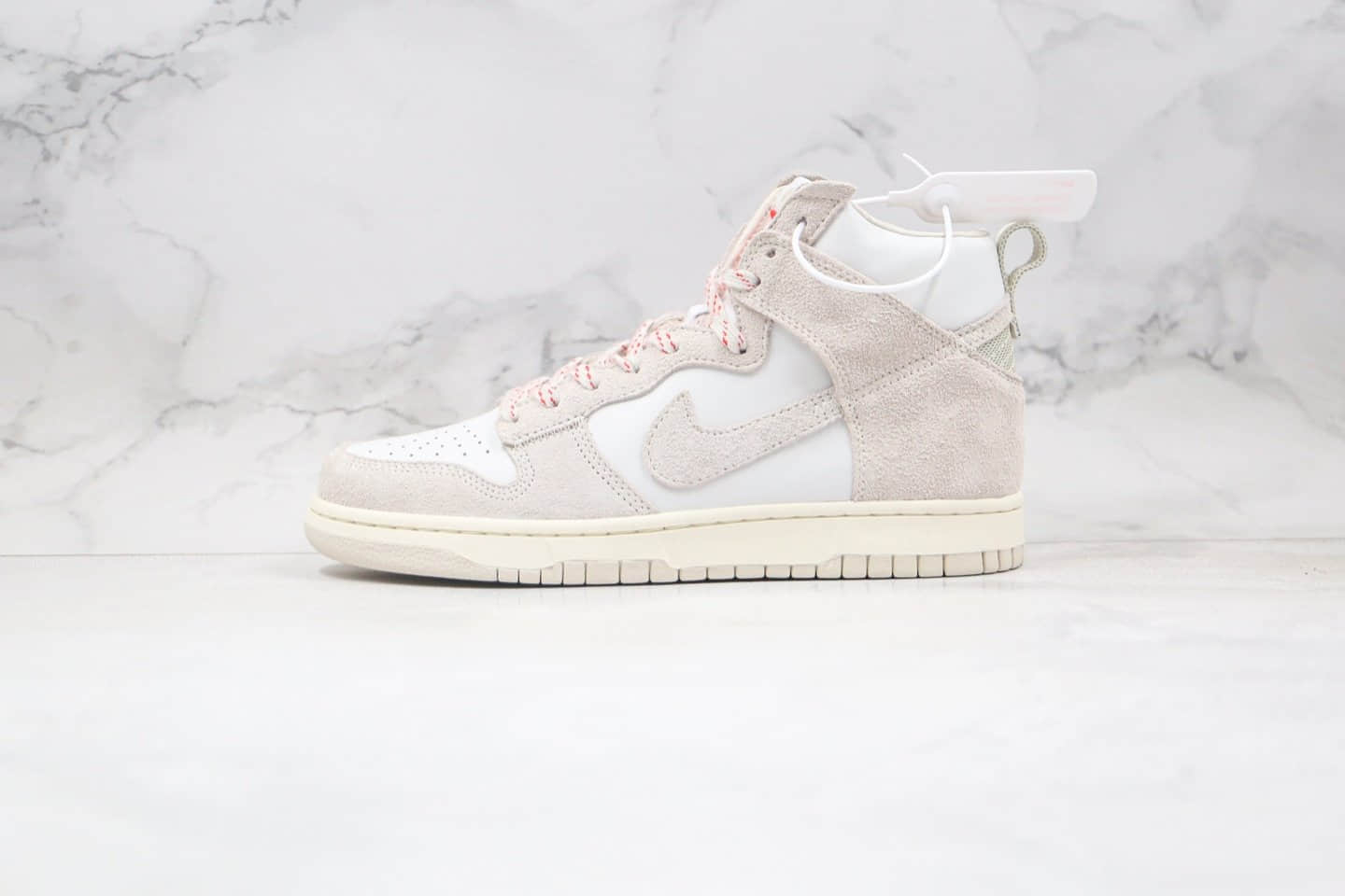 耐克Nike SB Dunk Hight Strawberry Cough纯原版本高帮SB dunk咳嗽草莓奶油白色板鞋内置Zoom气垫 货号:CW3092-100