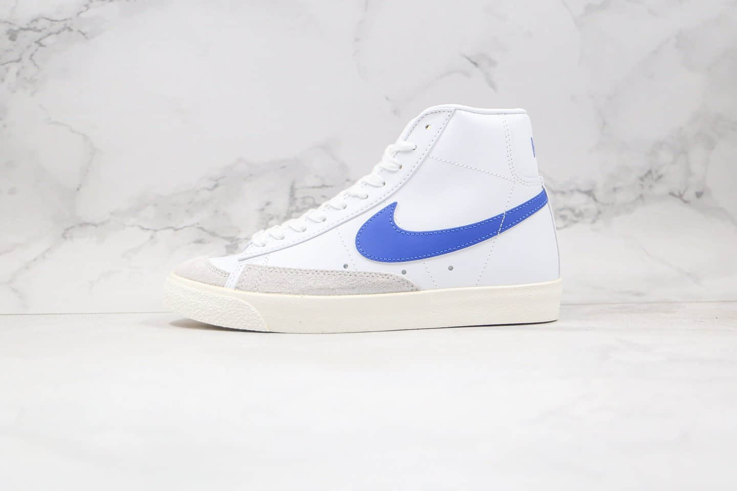 耐克NIKE BLAZER MID 77 VINTAGE纯原版本中帮开拓者白蓝色板鞋原档案数据开发 (ID:54386) - 图片1