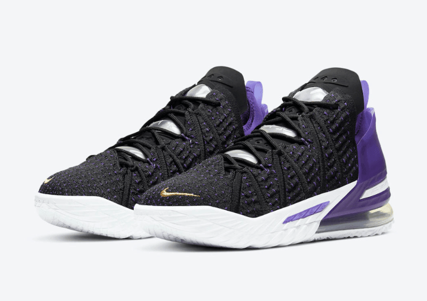 詹姆斯最新战靴 LeBron 18湖人配色曝光！10月23日发售！ (ID:54432) - 图片1
