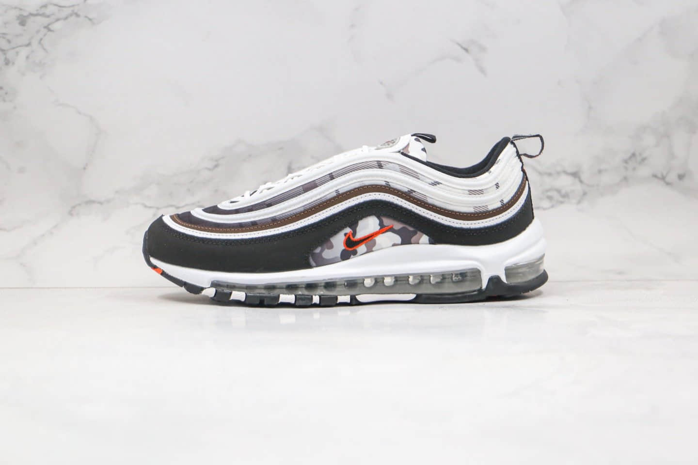 耐克Nike Air Max 97纯原版本子弹气垫鞋Max97黑迷彩格子原楦头纸板打造 (ID:54544) - 图片1