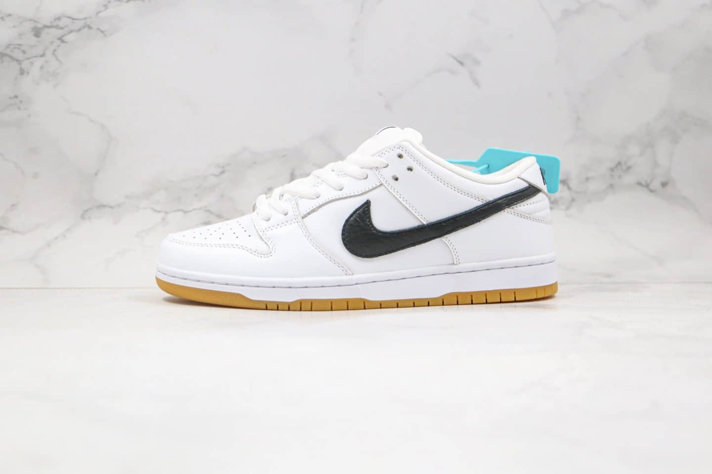 耐克Nike SB Dunk Low Pro ISO纯原版本低帮SB DUNK生胶白黑色板鞋内置后跟Zoom气垫 (ID:54560) - 图片1