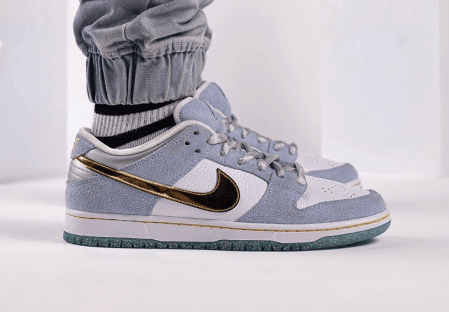 金钩+金粉外底！Sean Cliver x Nike SB Dunk Low上脚好看翻了！ (ID:54621) - 图片1