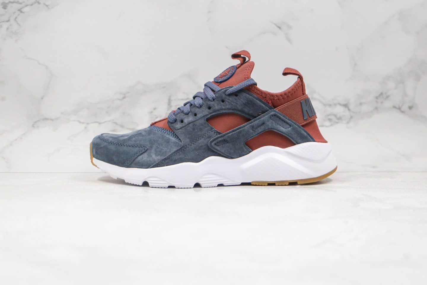 耐克NIKE AIR HUARACHE RUN PRM纯原版本华莱士四代麂皮黑棕色慢跑鞋原鞋开模一比一打造 (ID:54827) - 图片1
