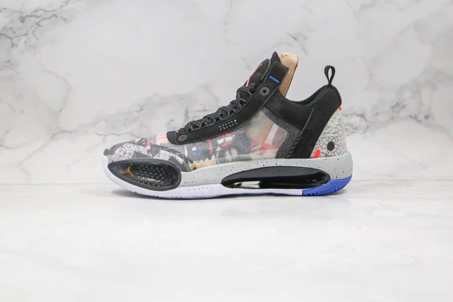 乔丹Air Jordan XXXIV Low Guo PF纯原版本未来概念轻量款篮球鞋AJ34黑灰色内置Zoom气垫 货号:CX7746-008