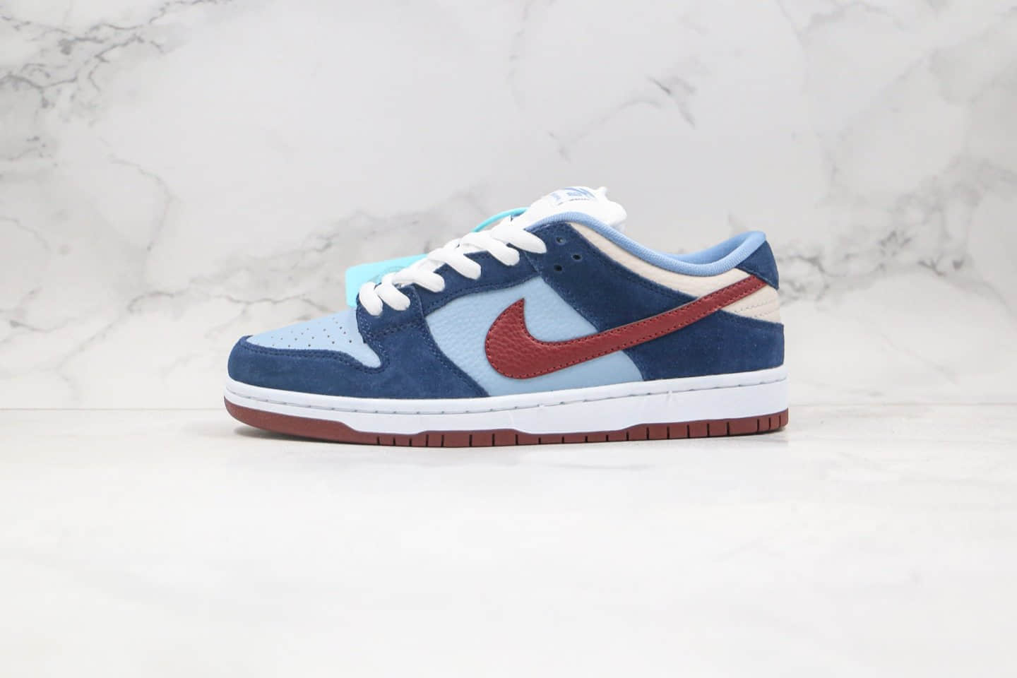 耐克Nike Dunk SB LOW FTC Finally纯原版本低帮SB DUNK蓝红色最后的小蜜蜂纪念版内置后跟Zoom气垫加厚鞋舌 (ID:54851) - 图片1