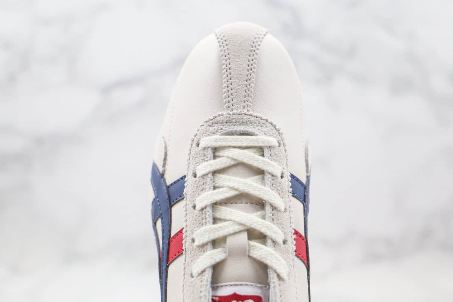 亚瑟士Asics onitsuka tiger纯原版本鬼冢虎阿甘鞋白藏蓝色慢跑鞋原盒原标 货号:TH201L-9950
