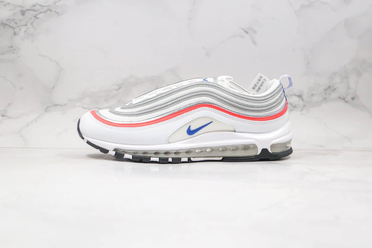 耐克Nike Wmns Air Max 97纯原版本子弹气垫鞋Max97新白红色内置真小潘气垫 (ID:54971) - 图片1