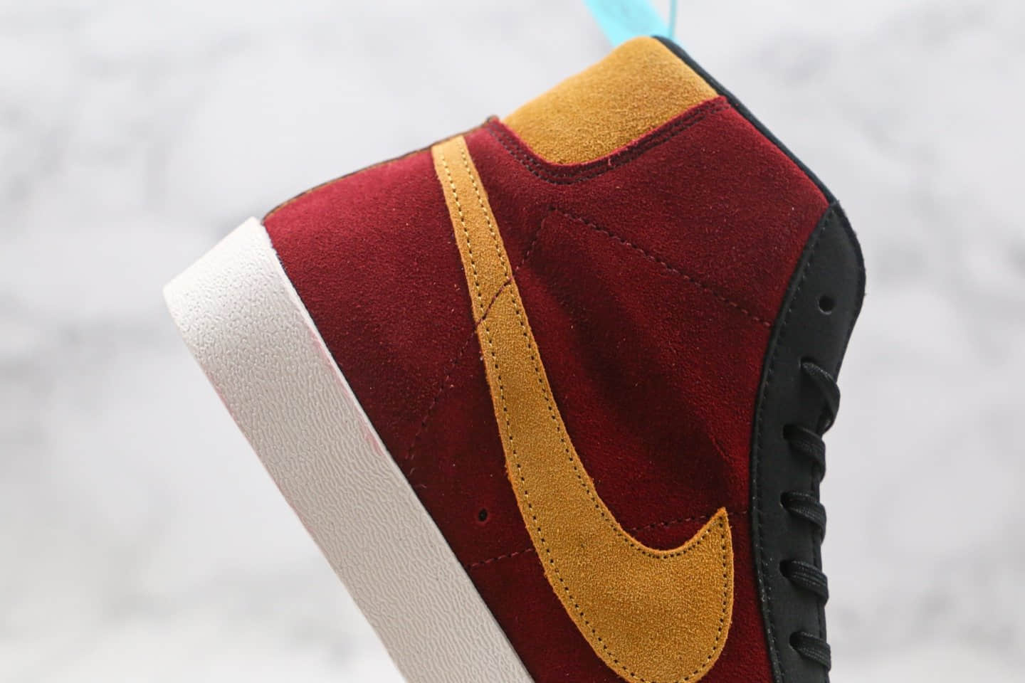耐克Nike Blazer Mid纯原版本中帮开拓者板鞋马歇尔高中芝加哥联名阴阳黑黄红色原鞋开模 货号:CU6442-001