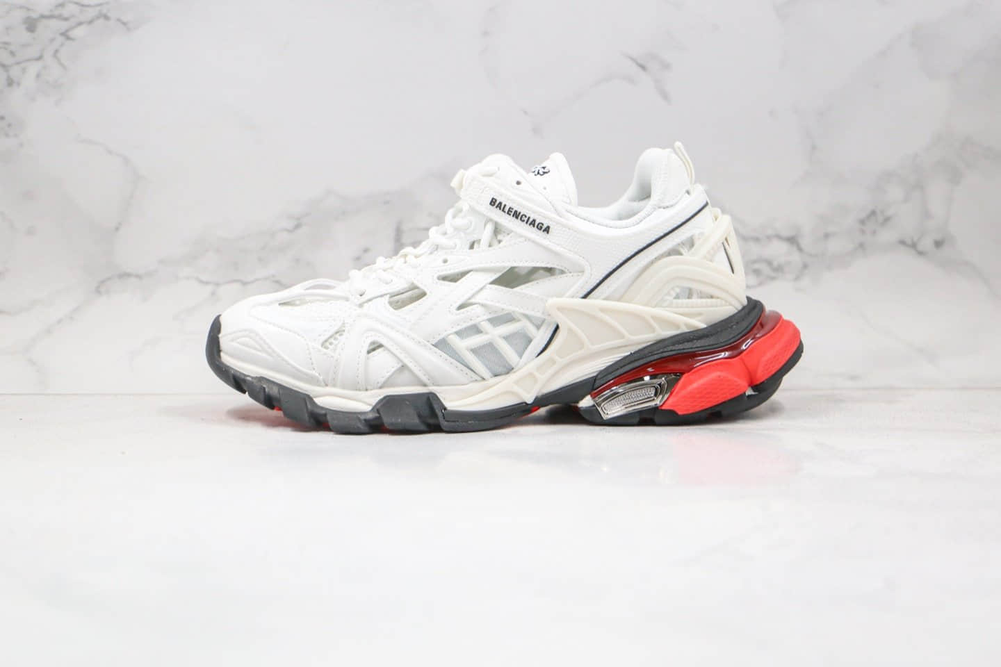 巴黎世家Balenciaga Track 4.0纯原版本复古老爹鞋四代白红色原盒配件齐全 (ID:55609) - 图片1