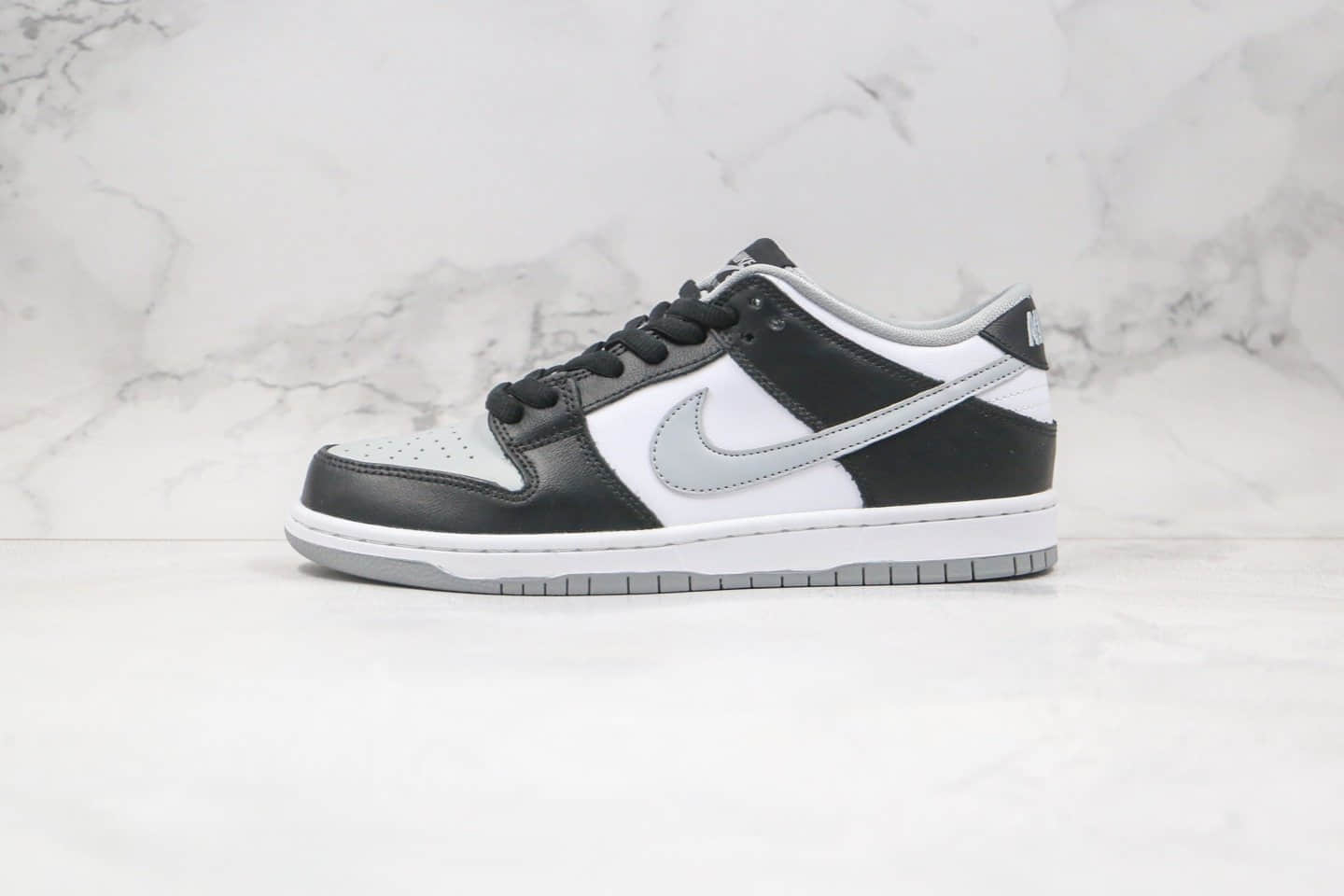 耐克Nike Dunk SB Low TRD纯原版本低帮SB DUNK白黑灰色板鞋内置后跟Zoom气垫加厚鞋舌 (ID:55753) - 图片1