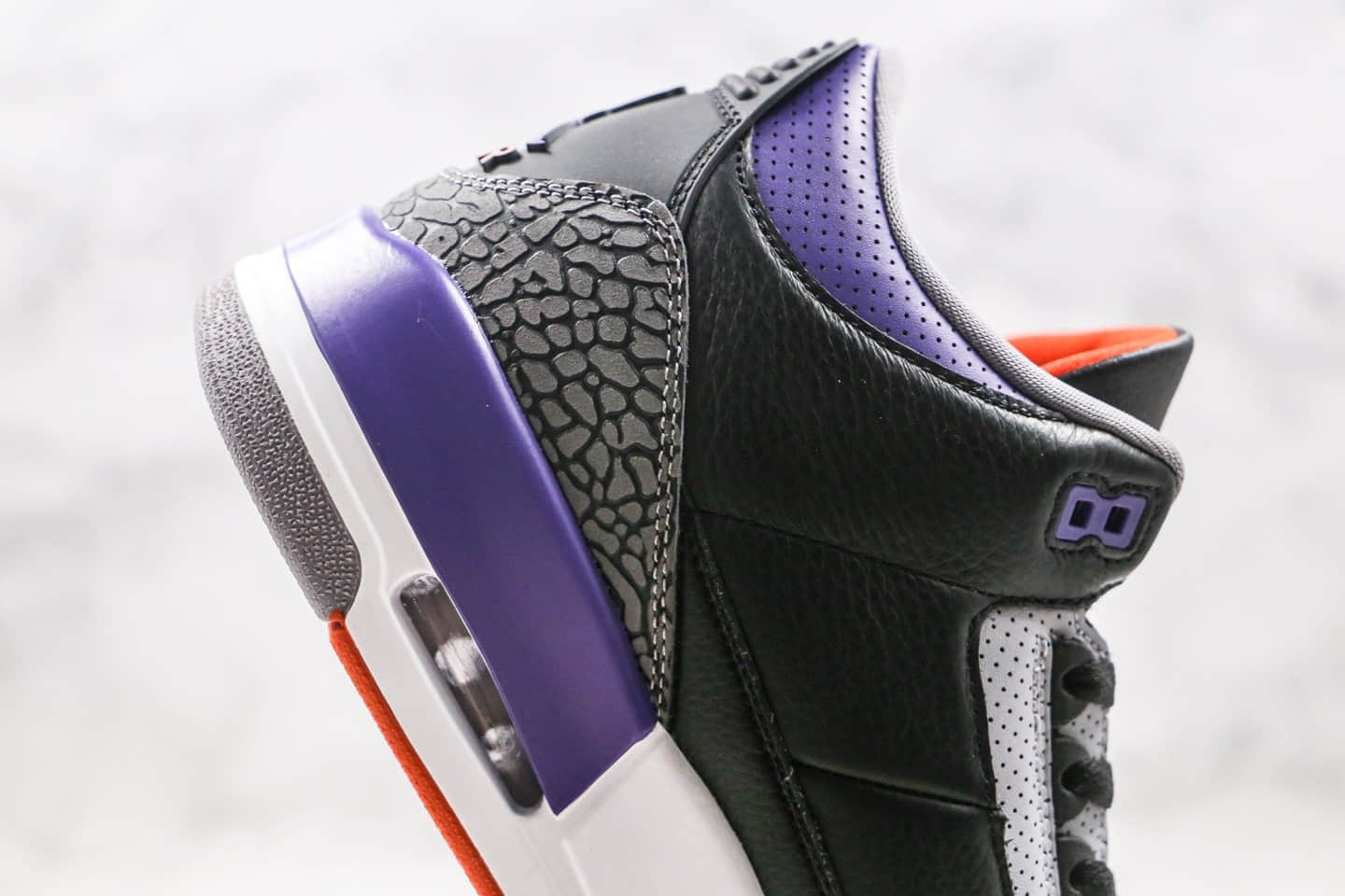 乔丹Air Jordan 3 Retro Black Cement (2018)纯原版本紫水泥AJ3爆裂纹篮球鞋原楦头纸板打造原盒原标 货号:CT8532-050