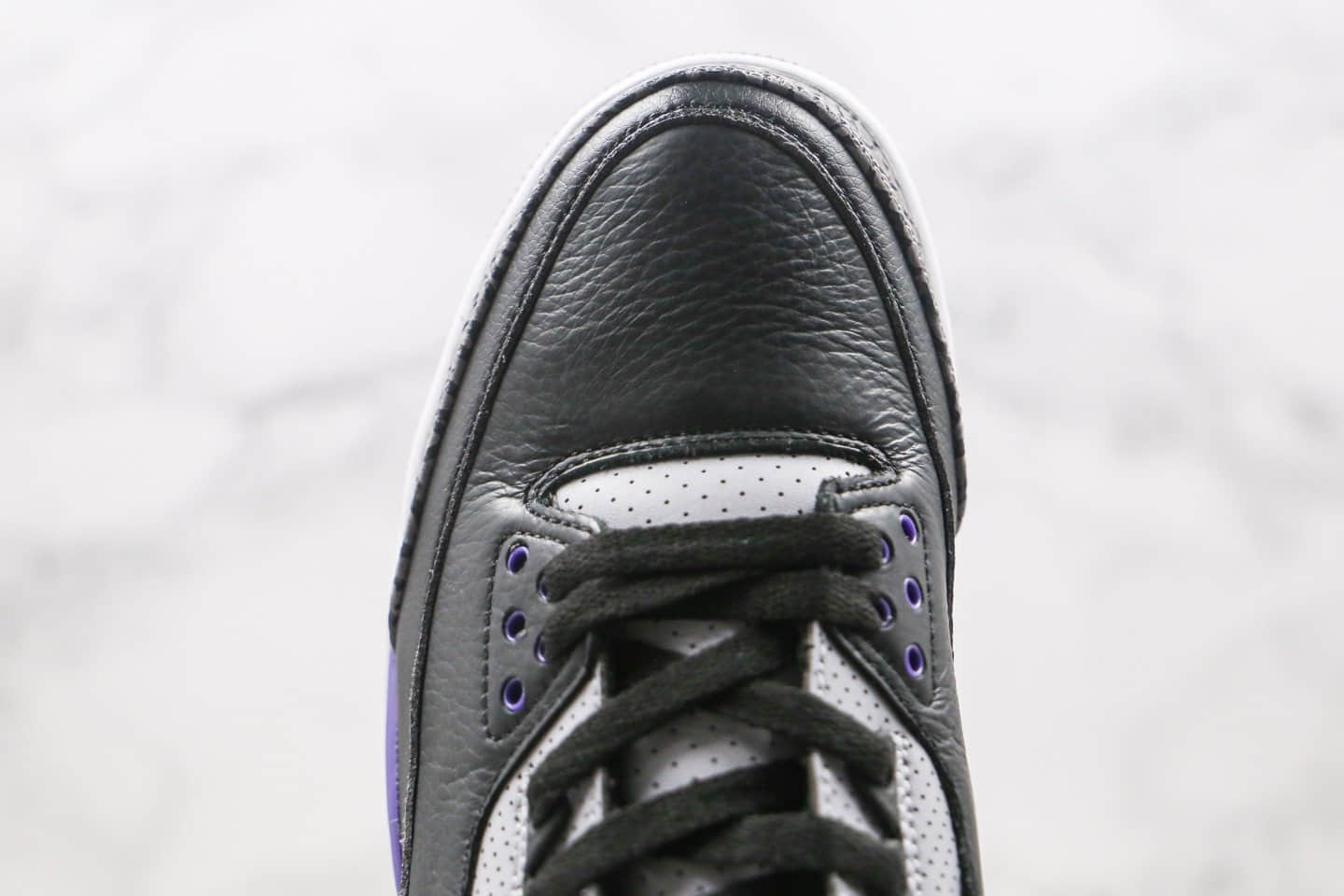 乔丹Air Jordan 3 Retro Black Cement (2018)纯原版本紫水泥AJ3爆裂纹篮球鞋原楦头纸板打造原盒原标 货号:CT8532-050