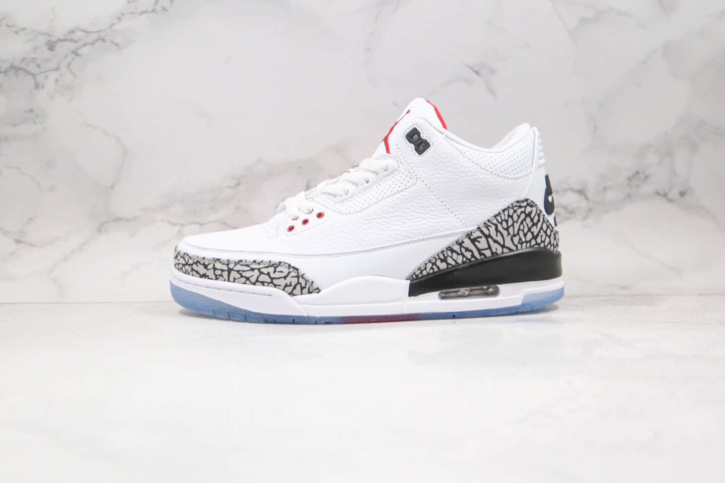 乔丹Air Jordan 3 Retro“White Cement”纯原版本AJ3白水泥爆裂纹原厂原装皮料 (ID:56809) - 图片1