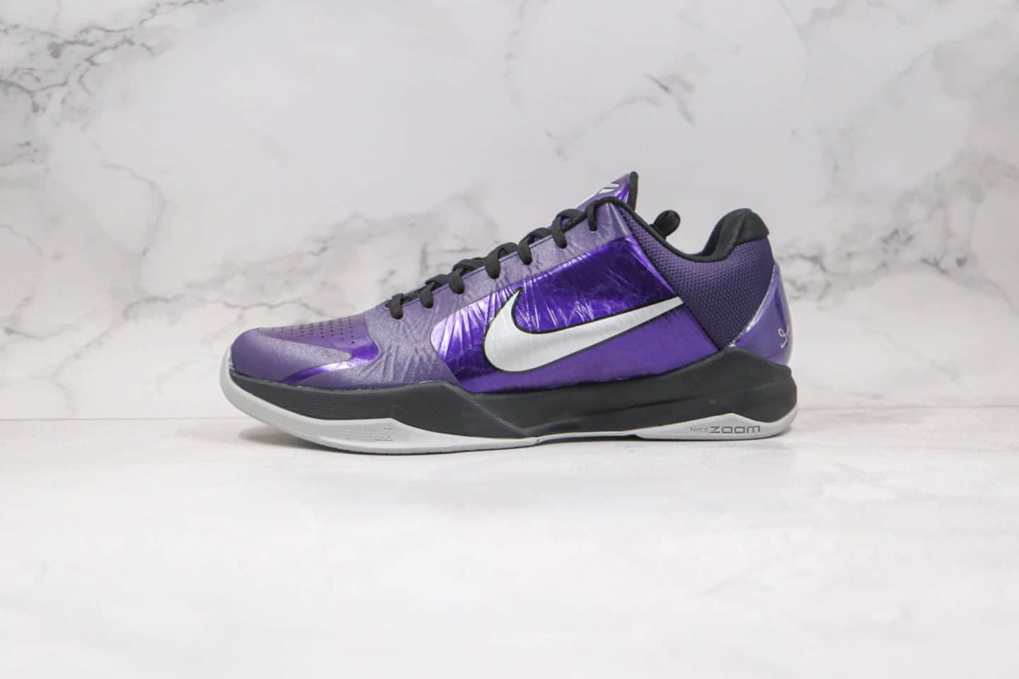 耐克Nike Zoom Kobe 5 Protro纯原版本科比5代男子实战篮球鞋黑紫色内置真碳板 (ID:56817) - 图片1