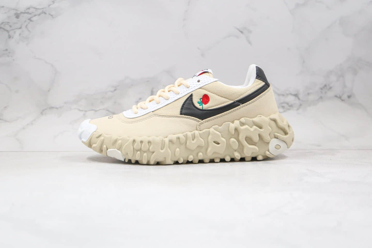 耐克Nike ISPA OverReact纯原版本瑞亚机能玫瑰花刺绣米白色老爹鞋原盒原标 (ID:57181) - 图片1