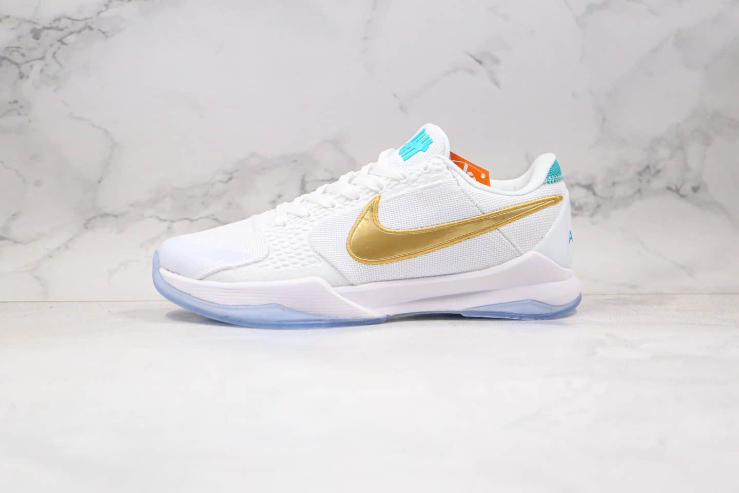 耐克Nike Kobe 5 Protro What If x UNDEFEATED联名款纯原版本科比5代白金色篮球鞋原盒原标 (ID:57368) - 图片1