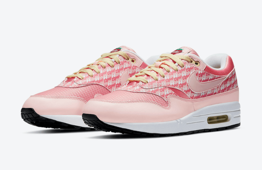小姐姐看过来！Nike Air Max 1草莓柠檬水下月登场！暗藏3M反光！货号：CJ0609-600 (ID:57423) - 图片1