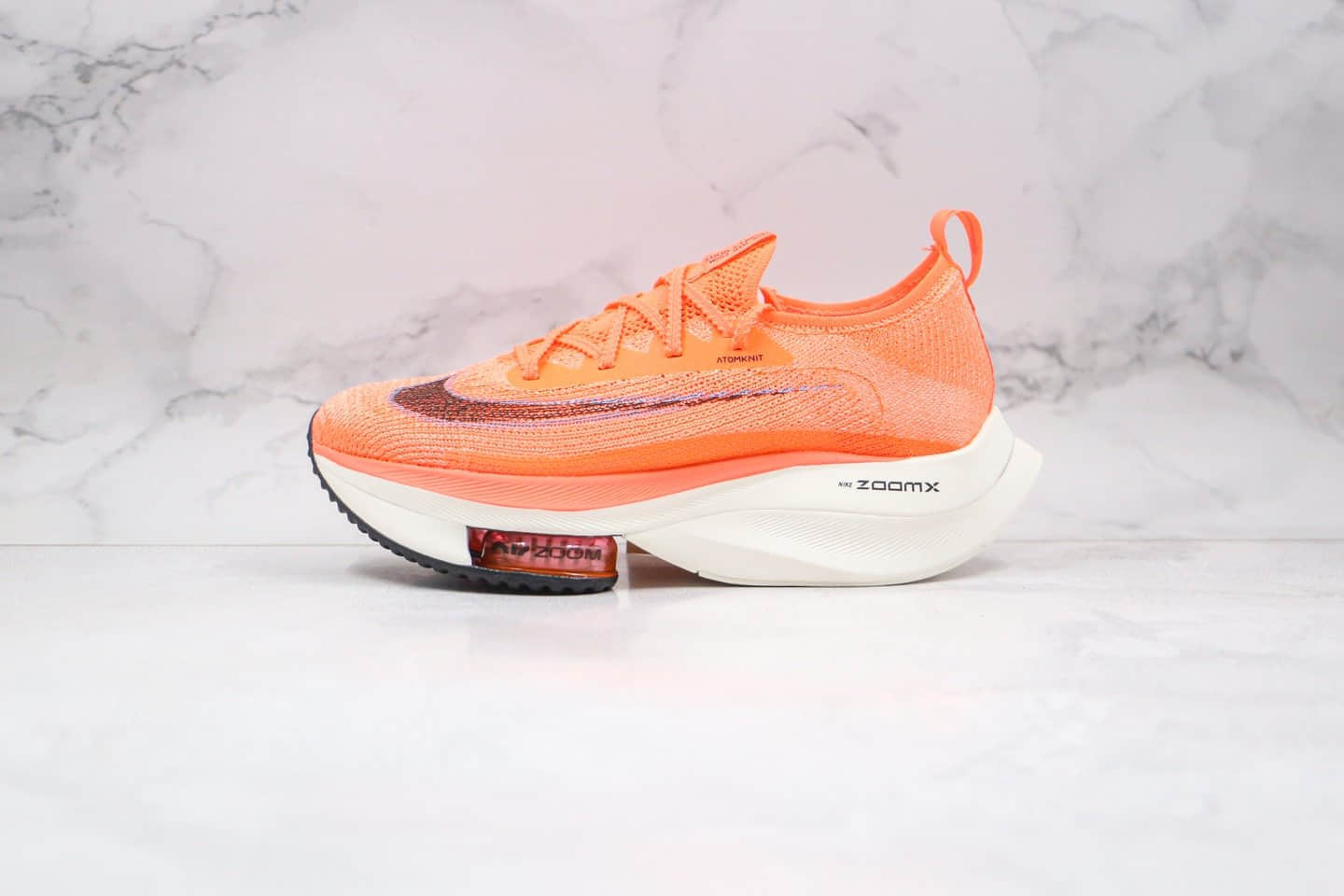 耐克Nike Air Zoom Alphafly NEXT%纯原版本马拉松气垫慢跑鞋米白橙色内置真实气垫 货号:CI9925-800