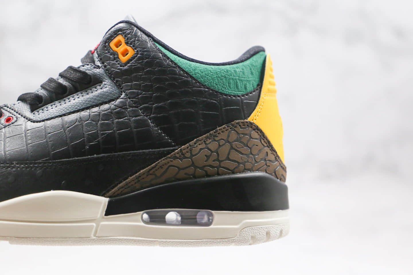乔丹Air Jordan 3 SE Animal Instinct 2.0纯原版本鳄鱼蛇纹动物园猛禽主题AJ3爆裂纹篮球鞋正确鞋面材质 货号:CV3583-003