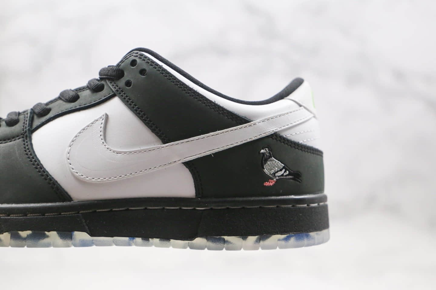 耐克Staple x Nike SB Dunk Low “Pigeon”纯原版本黑鸽子联名低帮Dunk黑白熊猫竹子正确转印水晶印花大底 货号:BV1310-013