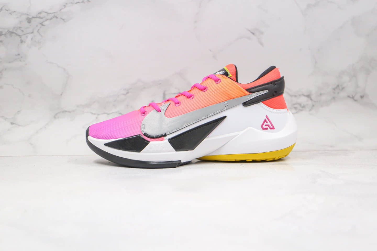 耐克Nike Zoom Freak 2纯原版本字母哥二代实战篮球鞋白橙粉色内置气垫原盒原标 货号:DB4738-600