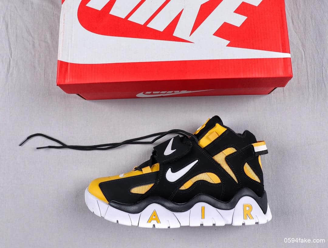 耐克Nike Air Barrage Mid QS Black White Purple公司级火力攻击系列复古篮球鞋内置Air气垫 (ID:5849) - 图片1