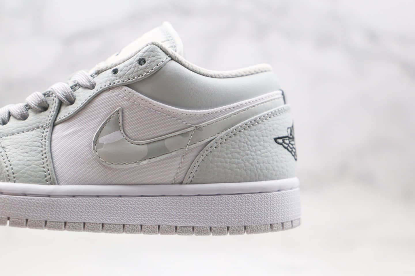 乔丹Air Jordan 1 Low White Camo纯原版本低帮AJ1迷雾迷彩浅灰色篮球鞋内置气垫 货号:DC9036-100