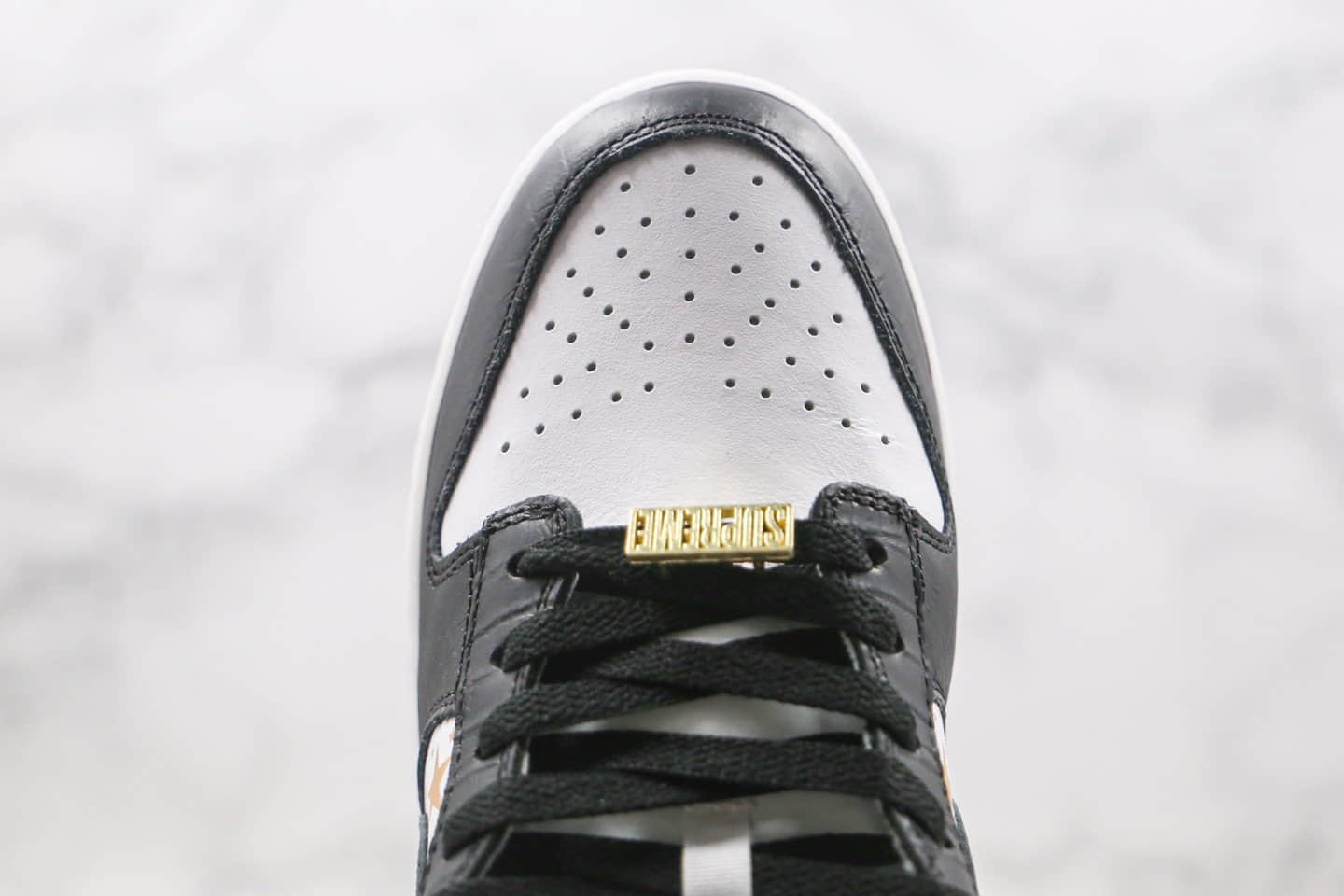 耐克Nike SB Dunk Low x Supreme纯原版本联名款低帮SB DUNK板鞋星星黑白色内置zoom气垫 货号:DH3228-102