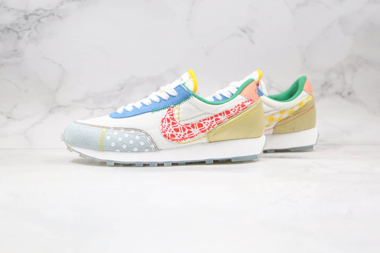 耐克NIKE Daybreak纯原版本华夫慢跑鞋波点红蓝绿色原楦头纸板打造 (ID:58896) - 图片1