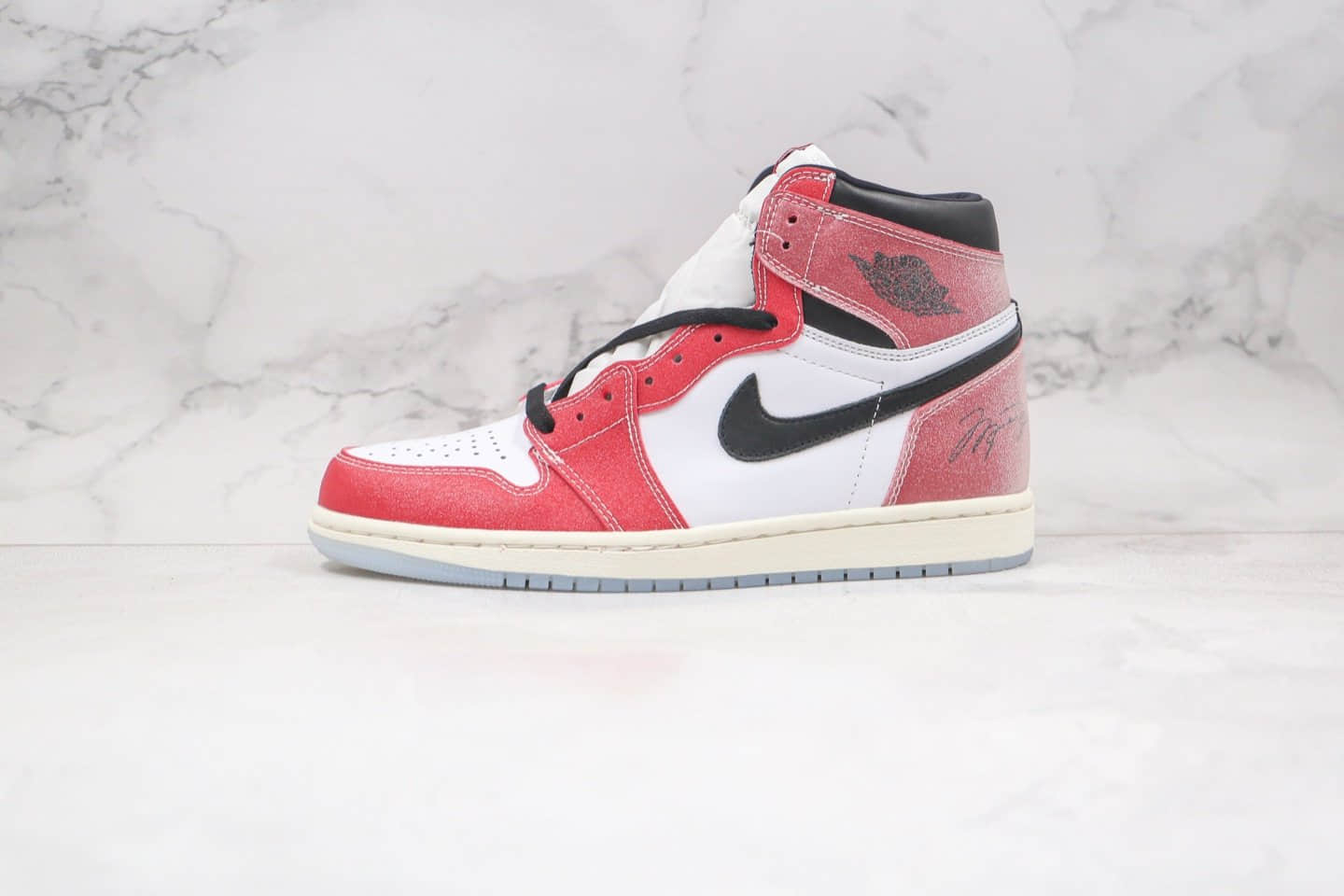 乔丹Air Jordan 1 Chicago纯原版本高帮AJ1芝加哥水晶底红白色原盒原标原档案数据开发 (ID:59162) - 图片1