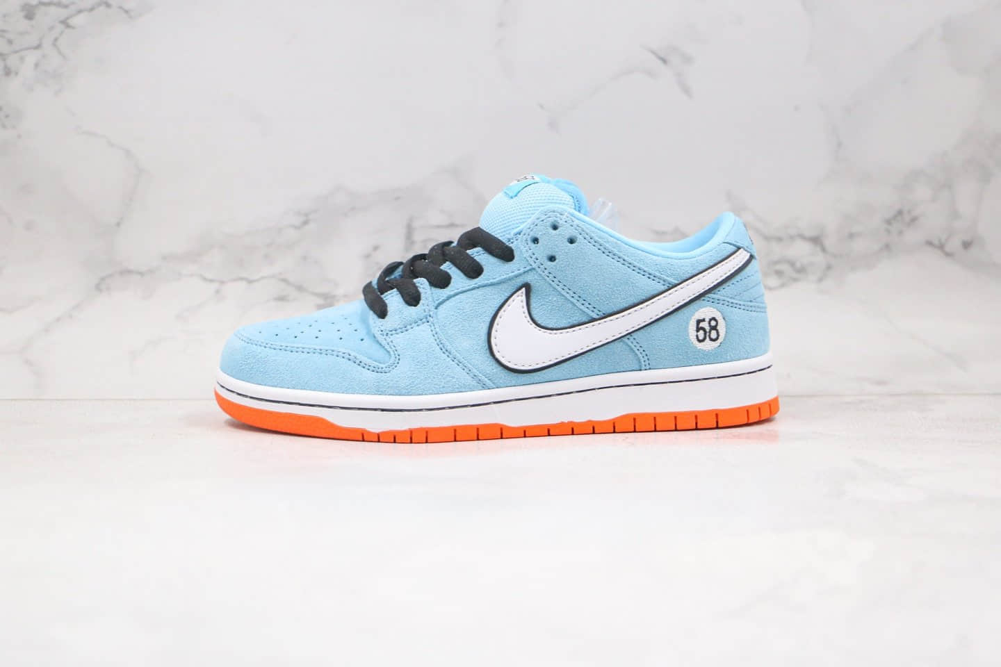 耐克Nike SB Dunk Low Pro Club 58 Gulf x WE CLUB 58联名款纯原版本低帮SB DUNK海湾赛车队元素蓝色58板鞋内置后跟Zoom气垫 (ID:59241) - 图片1