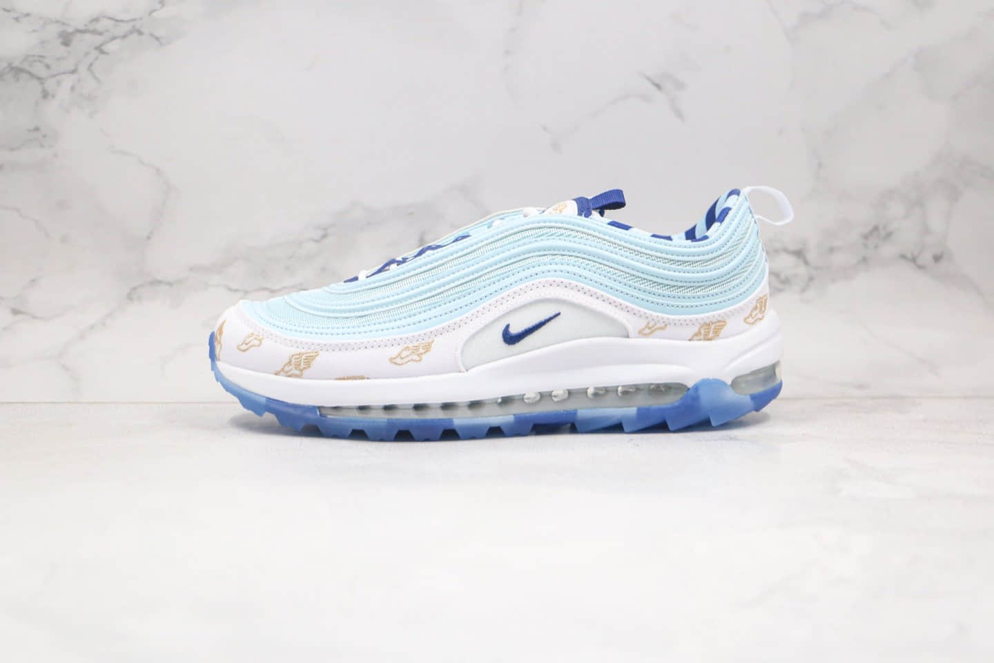 耐克Nike Air Max 97 Wing it纯原版本美国公开赛高尔夫飞马白蓝色翅膀Max97气垫鞋内置真实全掌气垫 (ID:59290) - 图片1