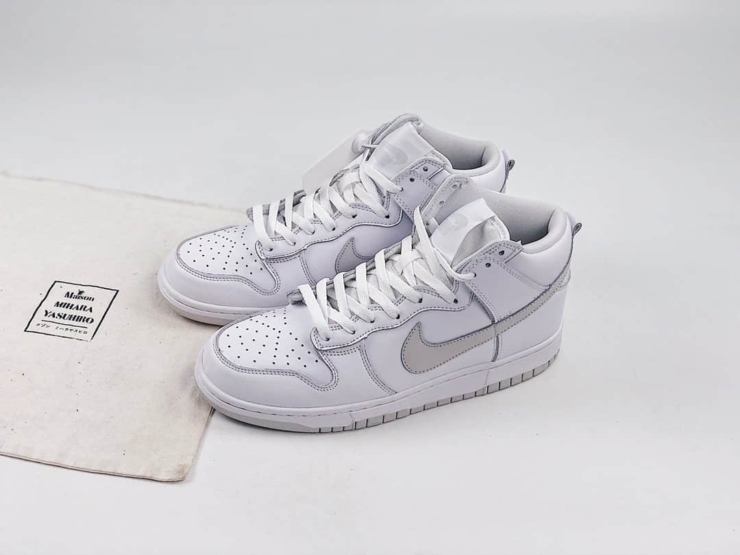耐克Nike Dunk SB Pure Platinum纯原版本高帮SB DUNK铂金色板鞋内置后跟Zoom气垫 (ID:59390) - 图片1