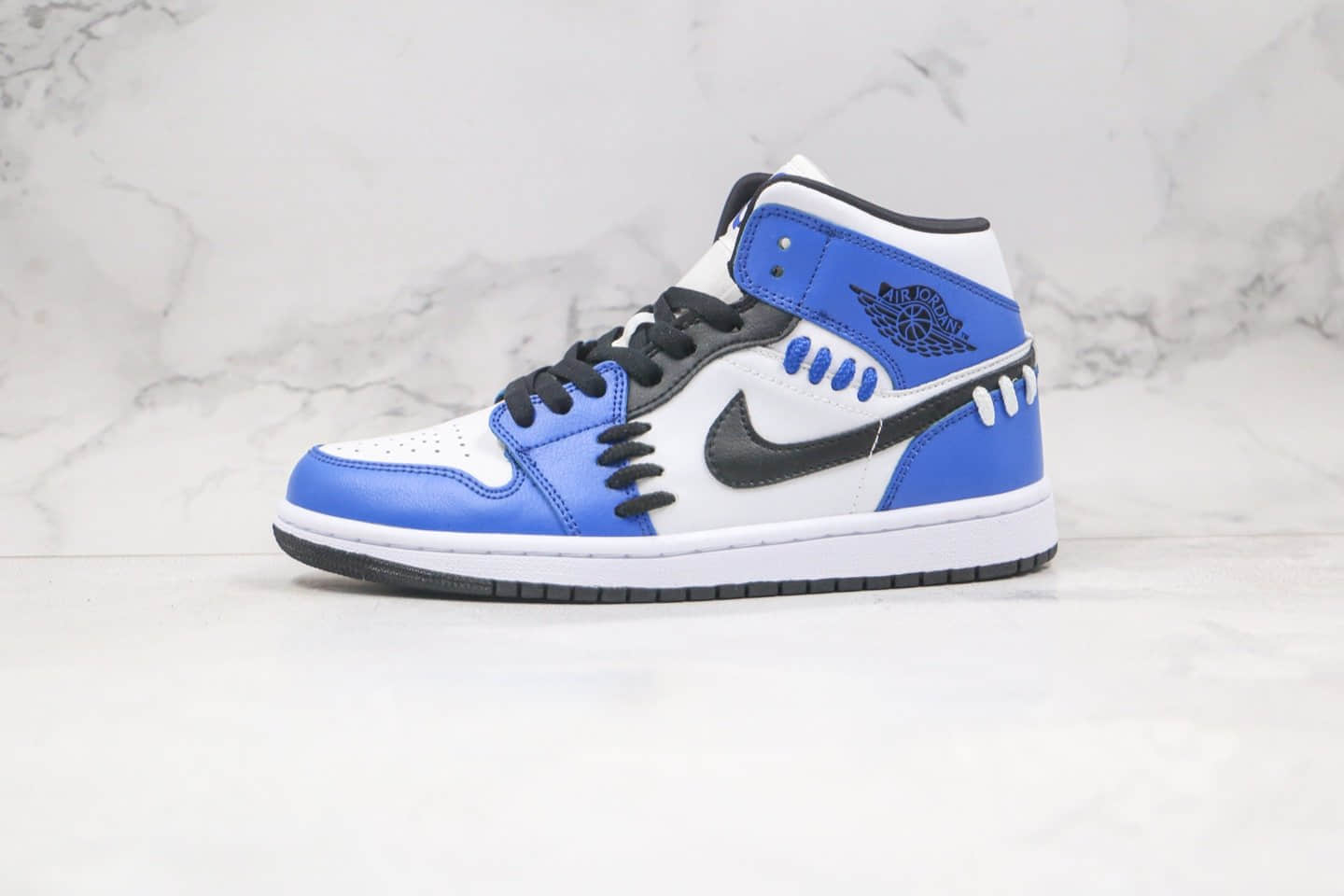 乔丹Air Jordan 1 Mid SE Game Royal纯原版本中帮AJ1捆绑小闪电白蓝色原鞋开模一比一打造 (ID:59569) - 图片1