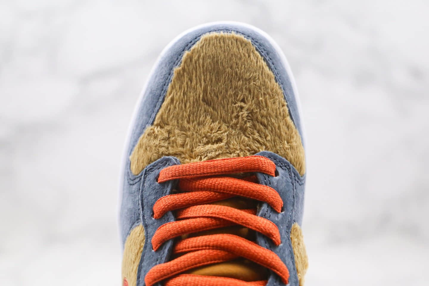 耐克Nike SB Dunk High Papa Bear纯原版本高帮SB DUNK熊宝宝毛绒蓝黄棕红色板鞋内置Zoom气垫正确鞋面材质 货号:313171-781